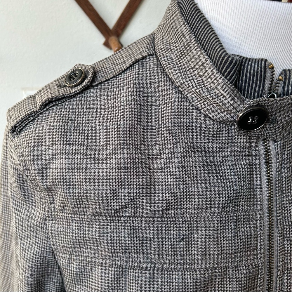 Houndstooth Bomber Jacket - Picture 3 of 15